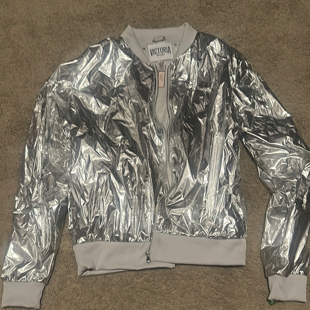 Silver Metallic Victoria’s Secret Women’s Jacket